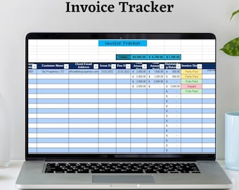 Invoice Tracker Spreadsheet in Excel, Editable Client Tracker Template, Payment Log Tracker, Small Business Spreadsheet