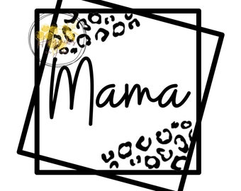 Mama leopard print png file