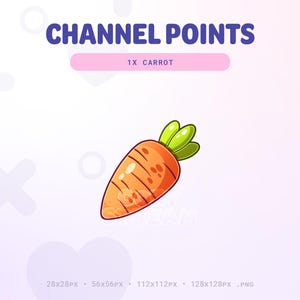 Twitch Carrot Channel Points | Twitch Emotes | Stream Emotes | Channel Point Redeem | Discord Emote | Fall Harvest Emote