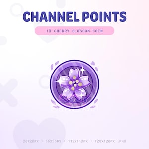 Lofi Purple Cherry Blossom Streaming Channel Point Coin
