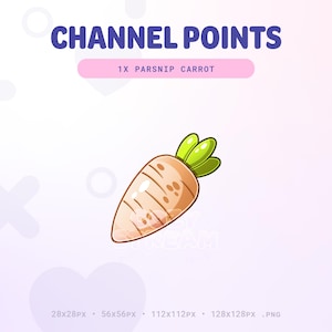 Twitch Parsnip Carrot Channel Points | Twitch Emotes | Stream Emotes | Channel Point Redeem | Discord Emote | Fall Harvest Emote