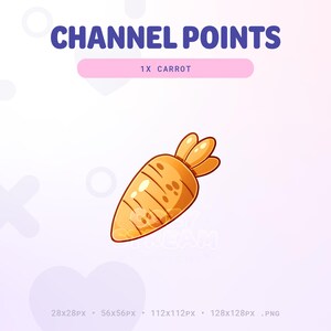 Twitch Gold Carrot Channel Points | Twitch Emotes | Stream Emotes | Channel Point Redeem | Discord Emote | Fall Harvest Emote