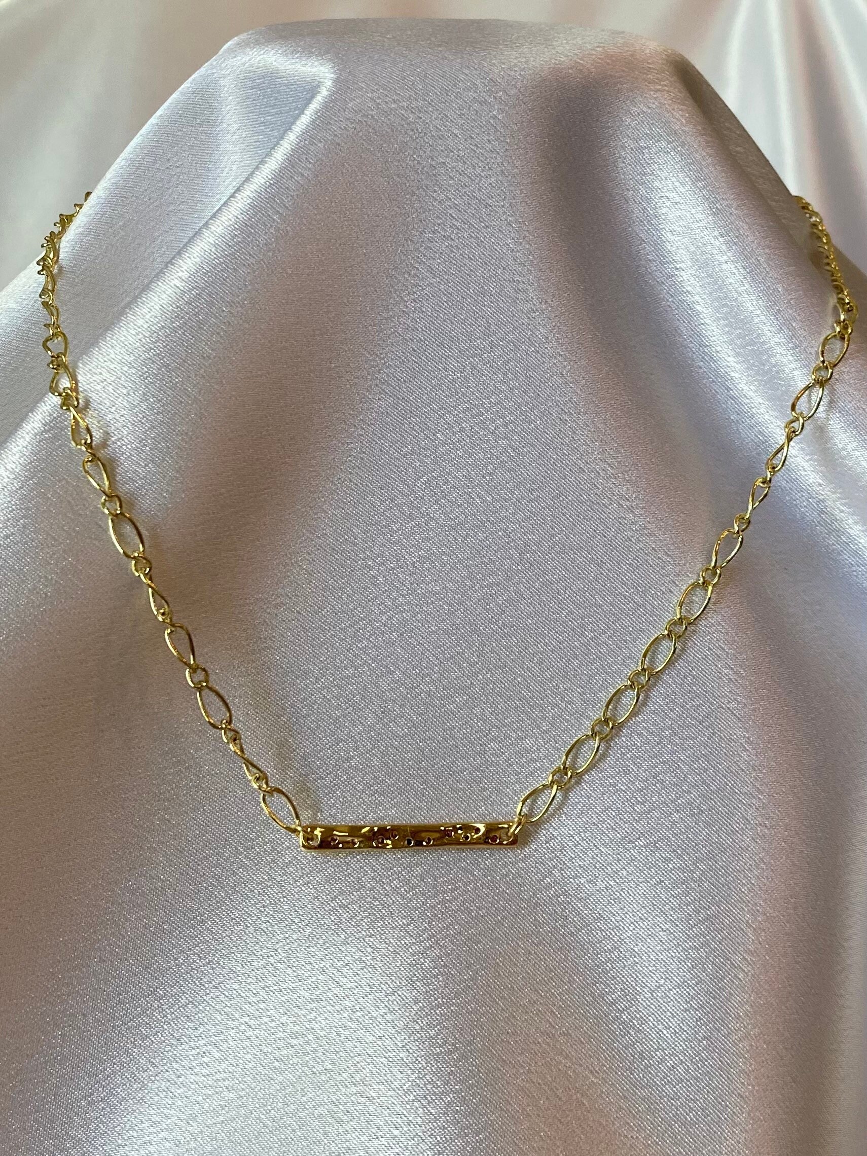 Bar Charm Necklace Etsy