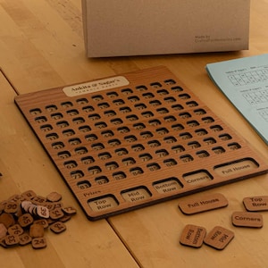 Personalized Wooden Tambola/Housie Board Game | Personalized Exclusively for you