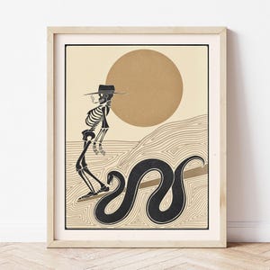 Ankle Biters || Art Print || Surf Wall Art || Vintage Inspired Art || Boho Art Print || Trendy Beachy Decor