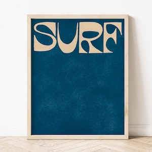 Vintage Surf Poster || Kunstdruck || Surfen Poster || Vintage inspirierte Kunst || Boho Kunstdruck || Trendige Strand Dekoration