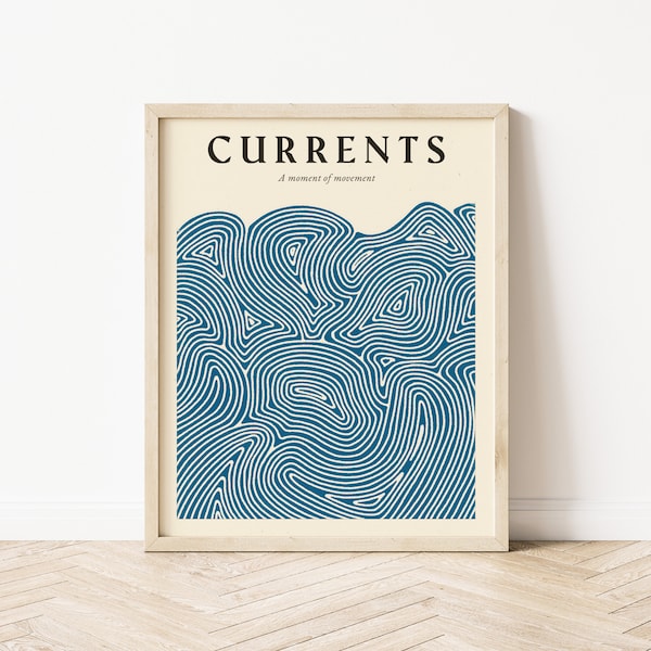 Currents || Art Print || Surf Art || Vintage Inspired Art || Boho Art Print || Surf Decor