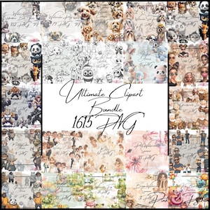 Watercolor Clipart Mega Bundle: 1500K+ PNG Files, Commercial Use (Instant Download)