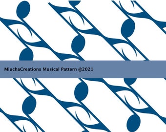 Musical Abstract Pattern for Scrapbooking, Fabric, Paper