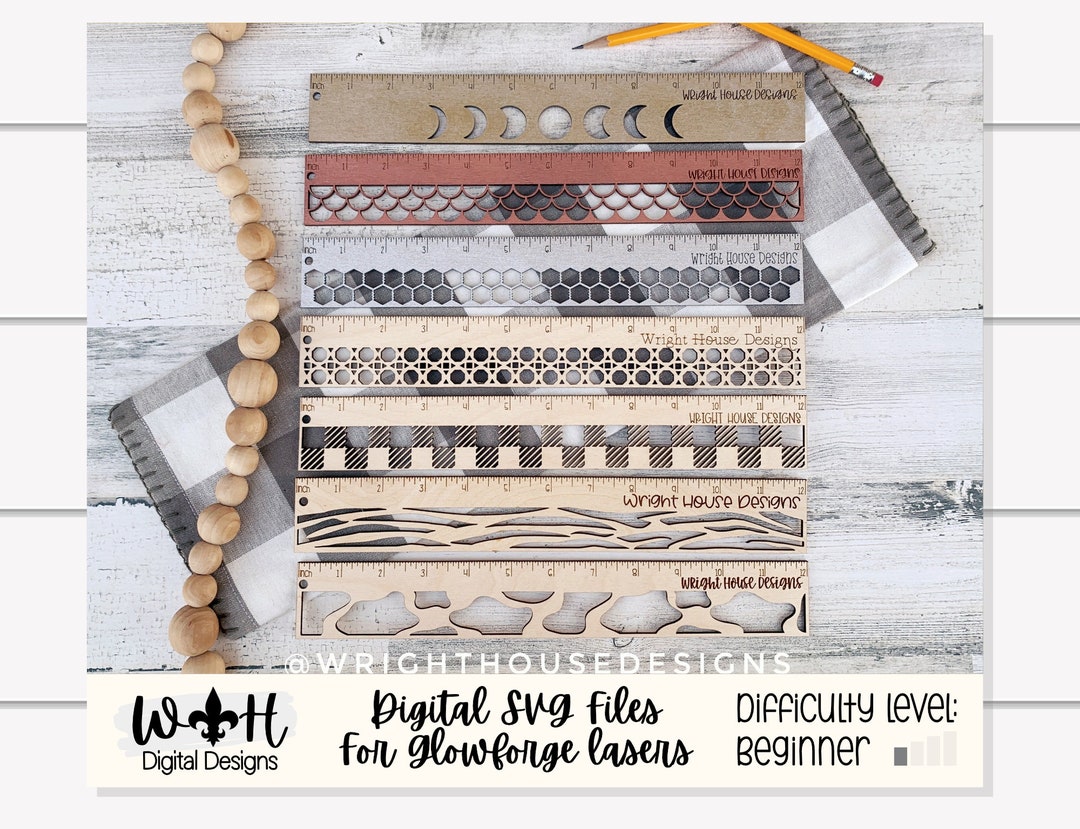 Pretty Pattern Ruler Set for Laser Cutting - Files for Crafters Makers ...