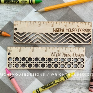 6 Inch Geometric Pattern Rulers for Laser Cutting - Files for Product ...