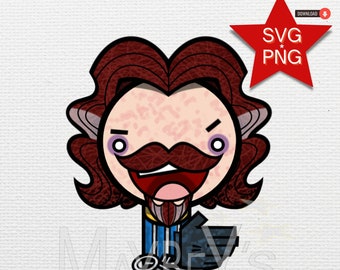 Count Rugen -  The Princess Bride Tribute Art -  Printable Digital Cartoon Pop Art Image. SVG, PNG, PDF