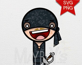 Dread Pirate Roberts - The Princess Bride Tribute Art - Digital Cartoon Pop Art Image. SVG, PNG, PDF