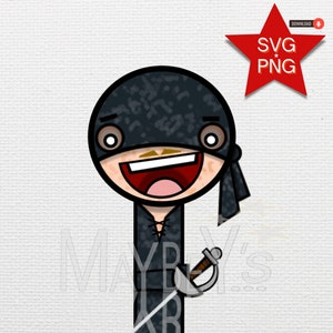 Dread Pirate Roberts - The Princess Bride Tribute Art - Digital Cartoon Pop Art Image. SVG, PNG, PDF