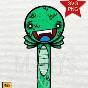 Cute Creature From the Black Lagoon Monster. Halloween Clip Art, Decal, Crafting SVG PNG