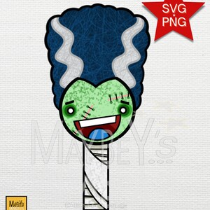 May include: A green and blue cartoon monster with stitches and a bandage on its neck. The monster is smiling with its mouth open and has large eyes. The monster is on a white background.
