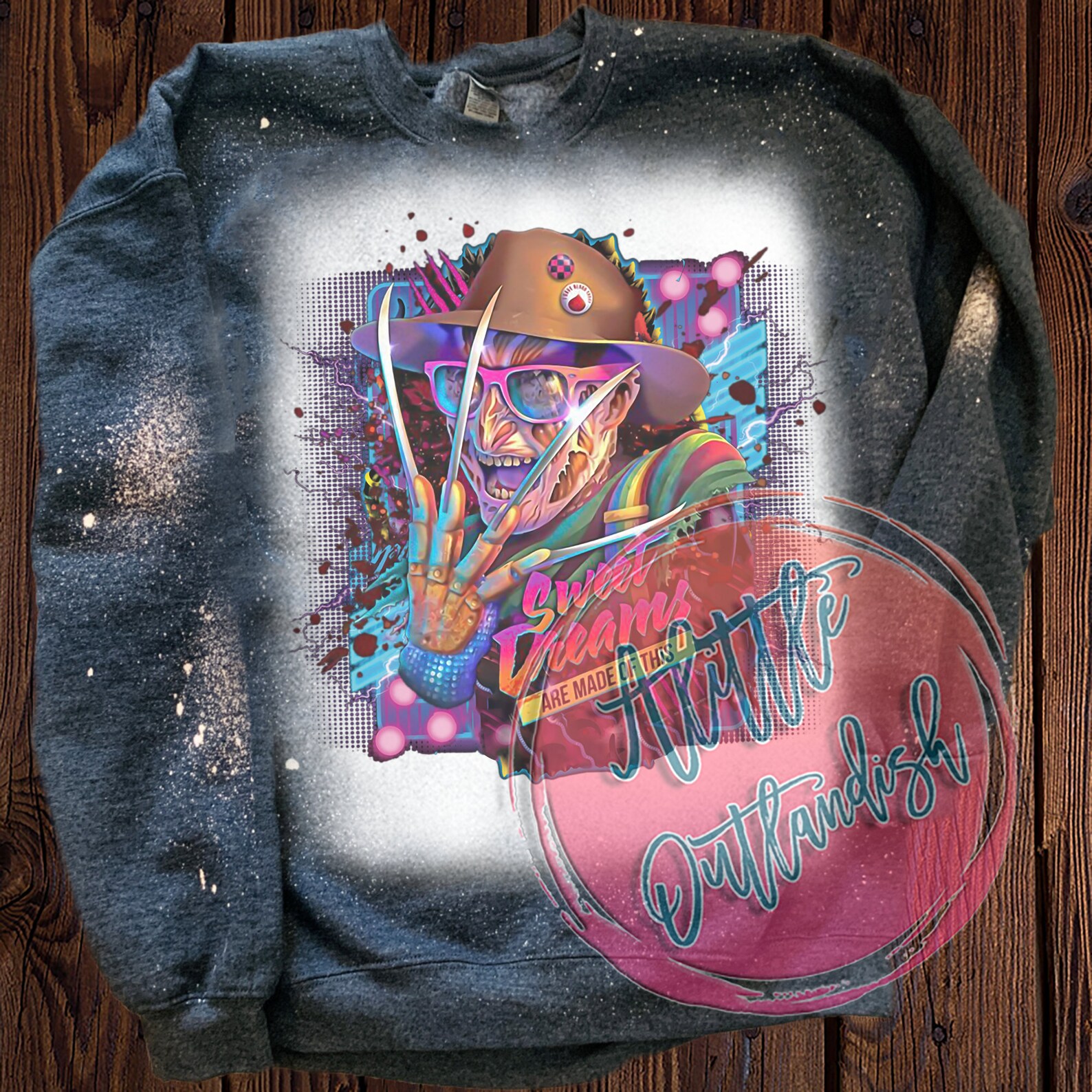 freddy krueger bleached shirt