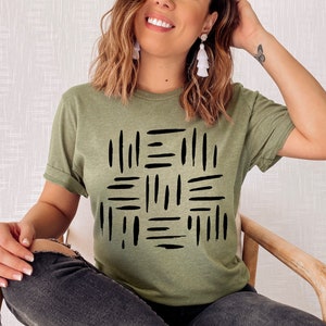 Abstract Shirt, Boho Modern Shirt, Line Art Tee, Abstract Design, Minimalist Tshirt, Boho Gift, Pattern Shirt, Modern Tee, Geometric Shirt