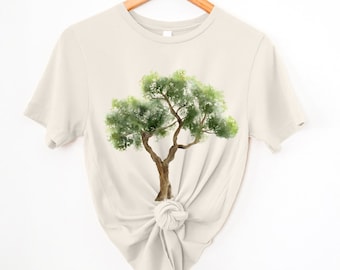Watercolor Tree Shirt, Tree Graphic Tee, Cottagecore Shirt, Nature Shirt, Watercolor Art, Botanical Shirt, Outdoors Tee, Tree Painting, Gift
