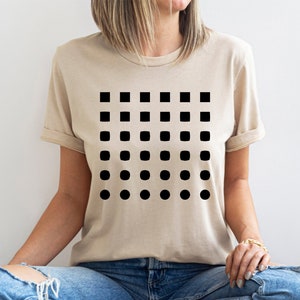 Abstract Graphic Tee, Geometric Shirt, Boho Abstract Tshirt, Grid Shirt, Minimalist Shirt, Modern T-shirt, Shapes Tee, Symmetrical Shirt