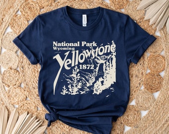 Yellowstone Shirt, Yellowstone National Park Tee, Wyoming Shirt, Outdoors Tshirt, Nature Tee, Hiking Shirt, Vintage Tee, Trees, Yellowstone