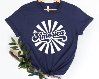 America Shirt, Fourth of July Shirt, Retro Graphic Tee, Merica Tshirt, Independence Day, USA Tee, 4th of July Shirt, America Tee, Patriotic