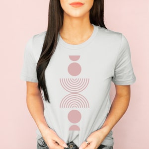 Boho Abstract Shirt, Abstract Shapes Tee, Boho Modern Shirt, Minimalist Shirt, Boho Aesthetic, Geometric Shirt, Minimal Graphic Tee, Gift
