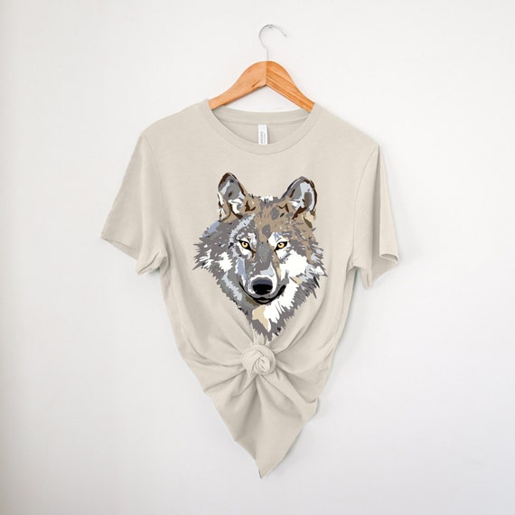 Wolf Graphic Tee, Wolf Shirt, Animal T Shirt, Abstract Shirt, Nature Shirt, Abstract Wolf Head, Painted Shirt, Minimalist Tee, Outdoor Shirt