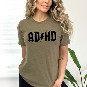 ADHD Shirt, Funny Graphic Tee, Pun Tshirt, ACDC Shirt, Humor T-shirt ...