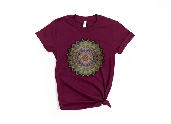 Mandala Shirt Floral Lotus Mandala Geometric Abstract Shirt | Etsy
