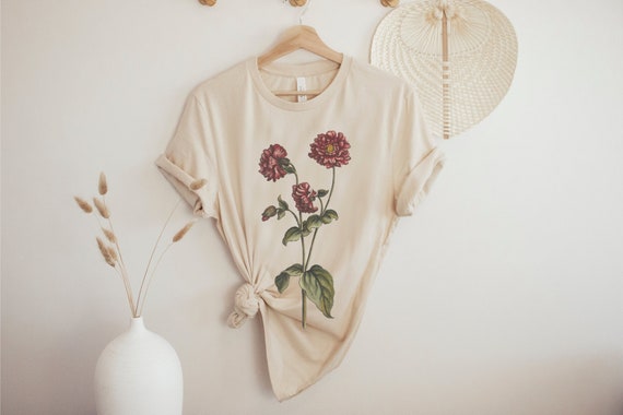 Vintage Floral Shirt, Vintage Graphic Tee, Flower Bouquet Shirt, Botanical Tshirt, Garden Shirt, Boho Shirt, Nature Tee, Wildflower Shirt