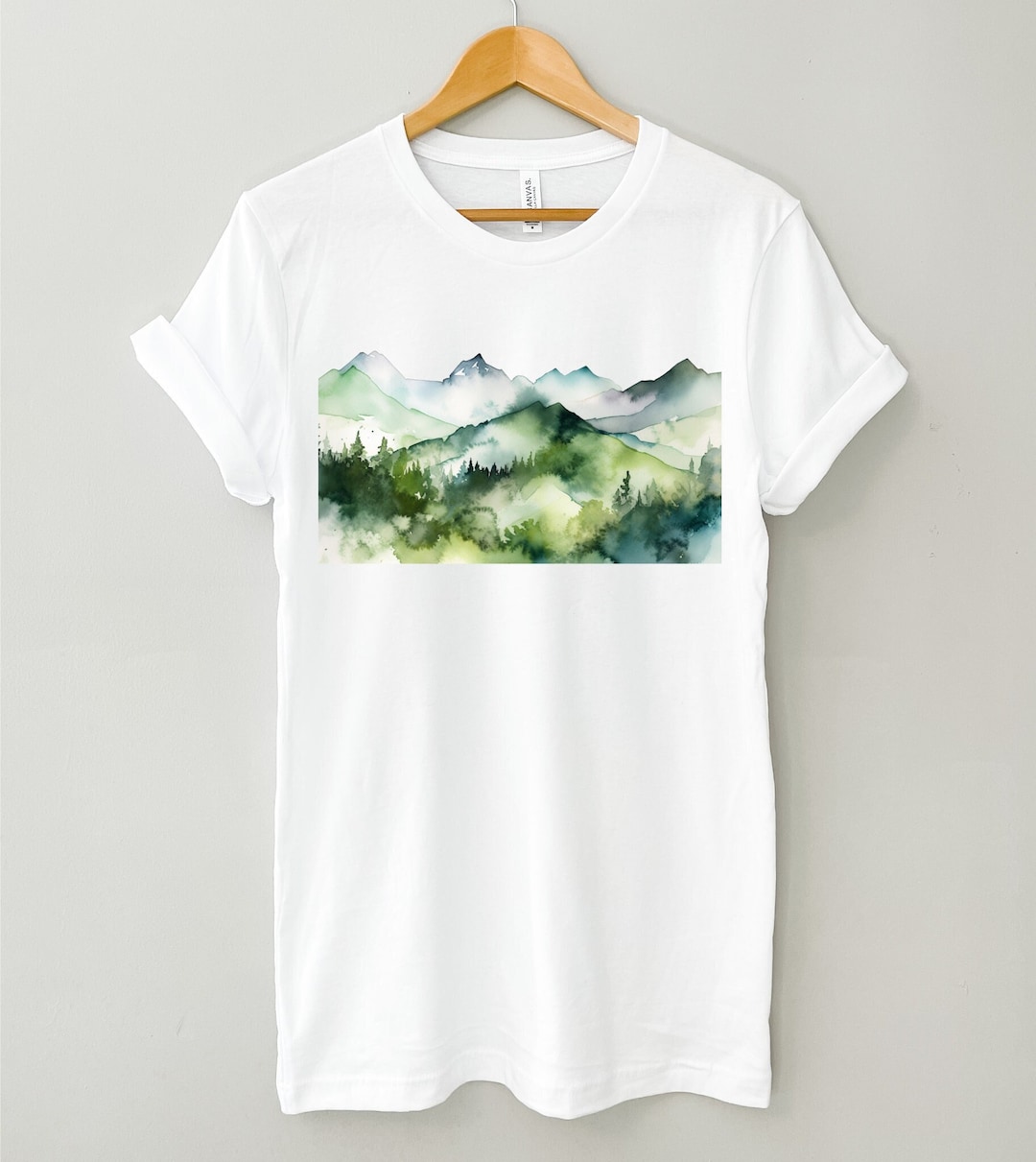 美品 MOUNTAIN RESEARCH \" Easy Shirts\" Simple Mountain Design Graphic Tee For Men and Women