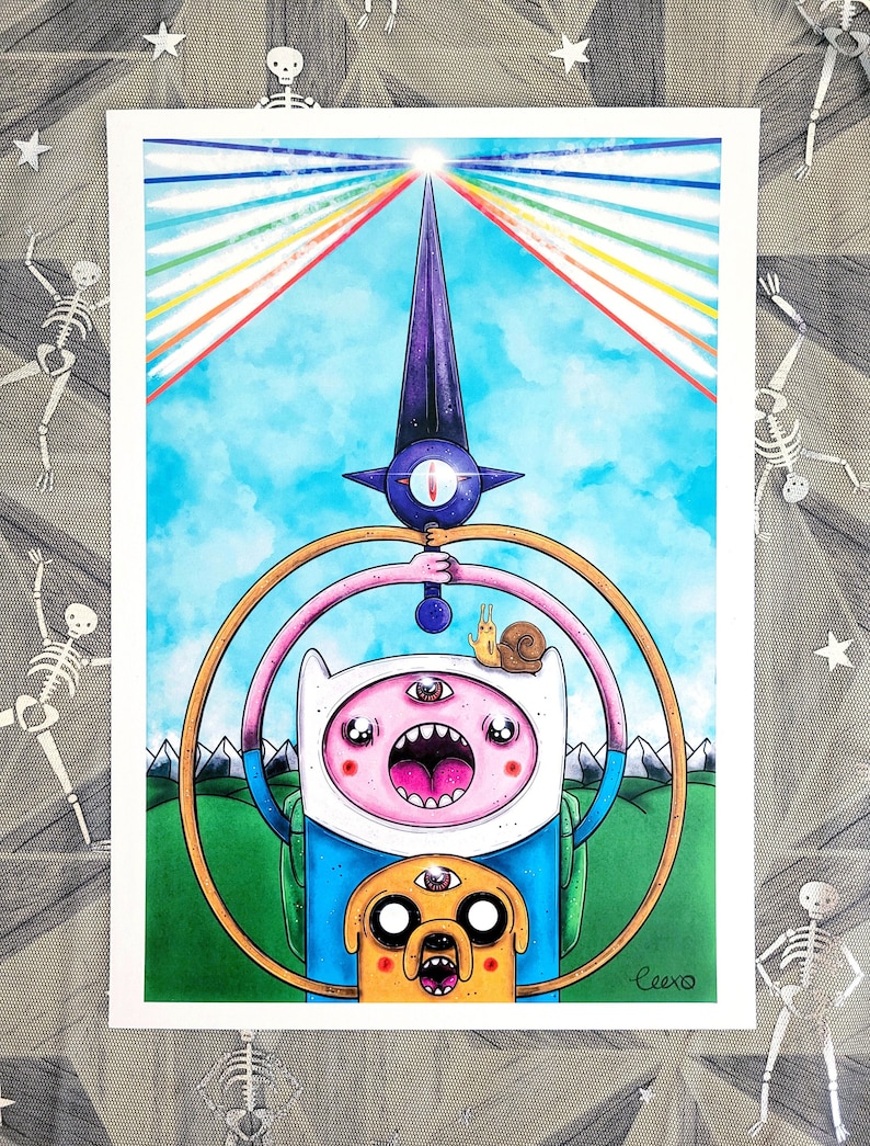 Adventure Time Print - Finn and Jake Print - Cartoon Print - Fan Art ...