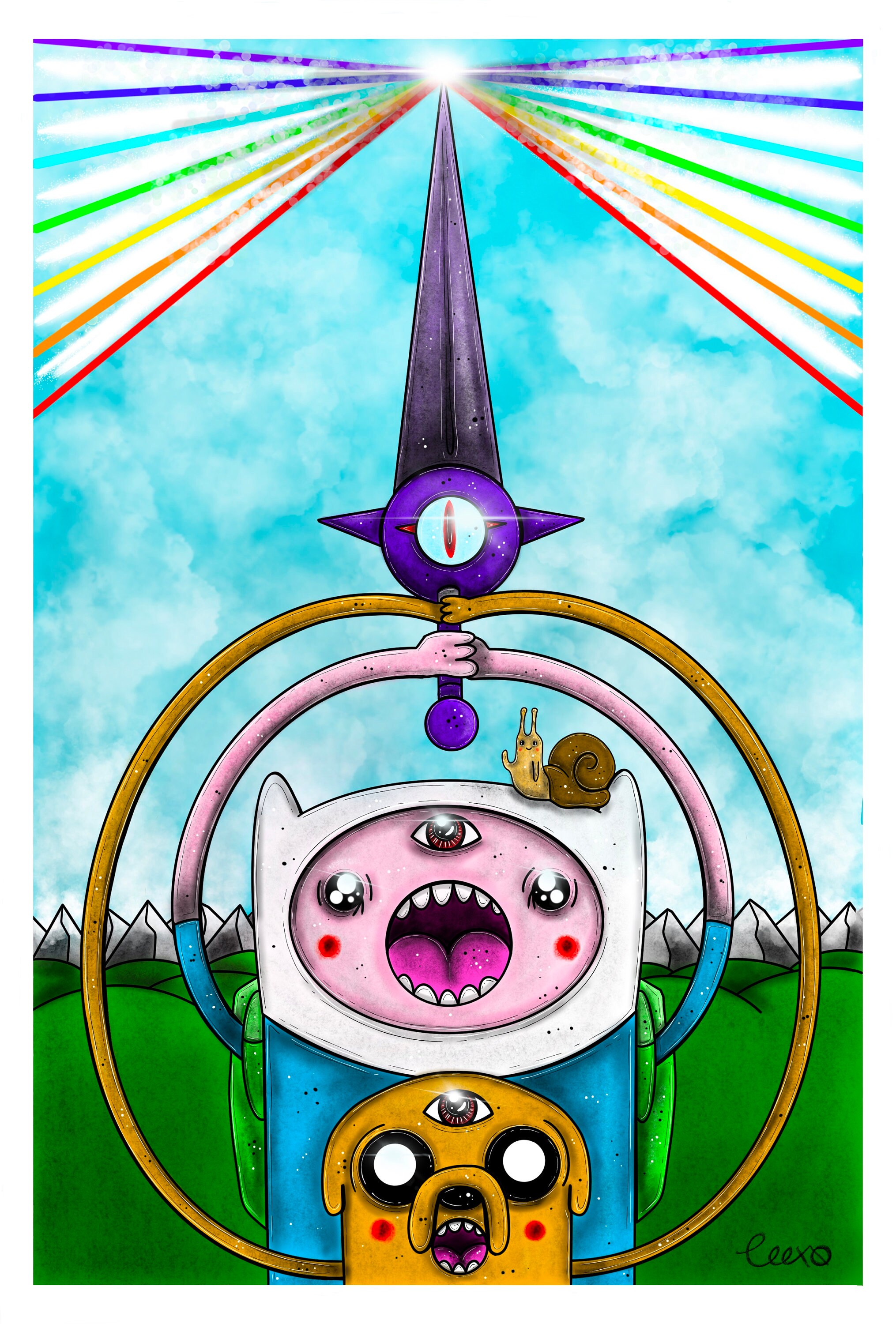Adventure Time Print - Finn and Jake Print - Cartoon Print - Fan Art ...