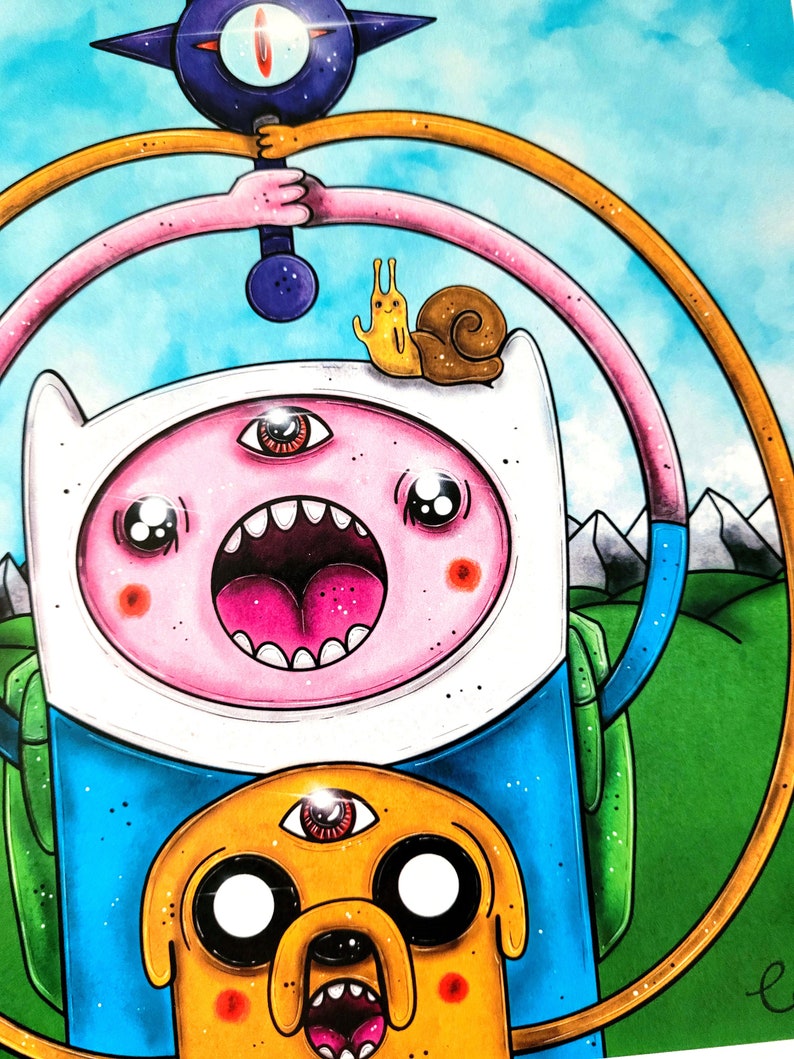 Adventure Time Print - Finn and Jake Print - Cartoon Print - Fan Art ...