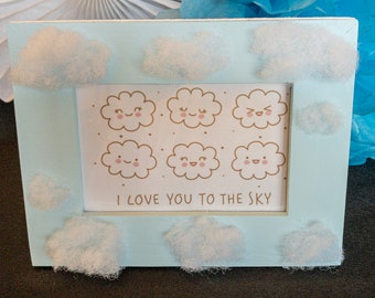 Picture Frame, Themed Frame, Clouds, I Love You to The Sky