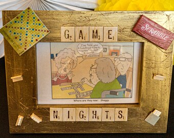 Picture Frame, Themed Frame, Game Nights, Scrabble