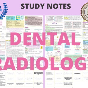 Dental Radiology Study Notes (14 Pages)