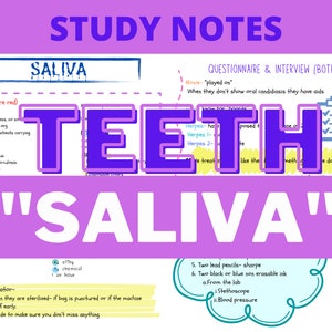 TEETH &quot;SALIVA&quot; need to know!&quot;