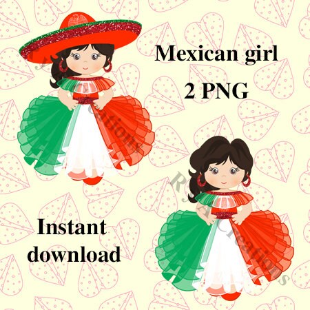 Mexican Girl Png - Etsy