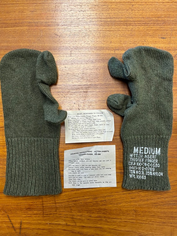 Brand New Military Army Trigger Finger Winter Gloves With Wool