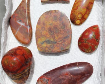 Morgan Hill Poppy Jasper (Semi-polished lot)