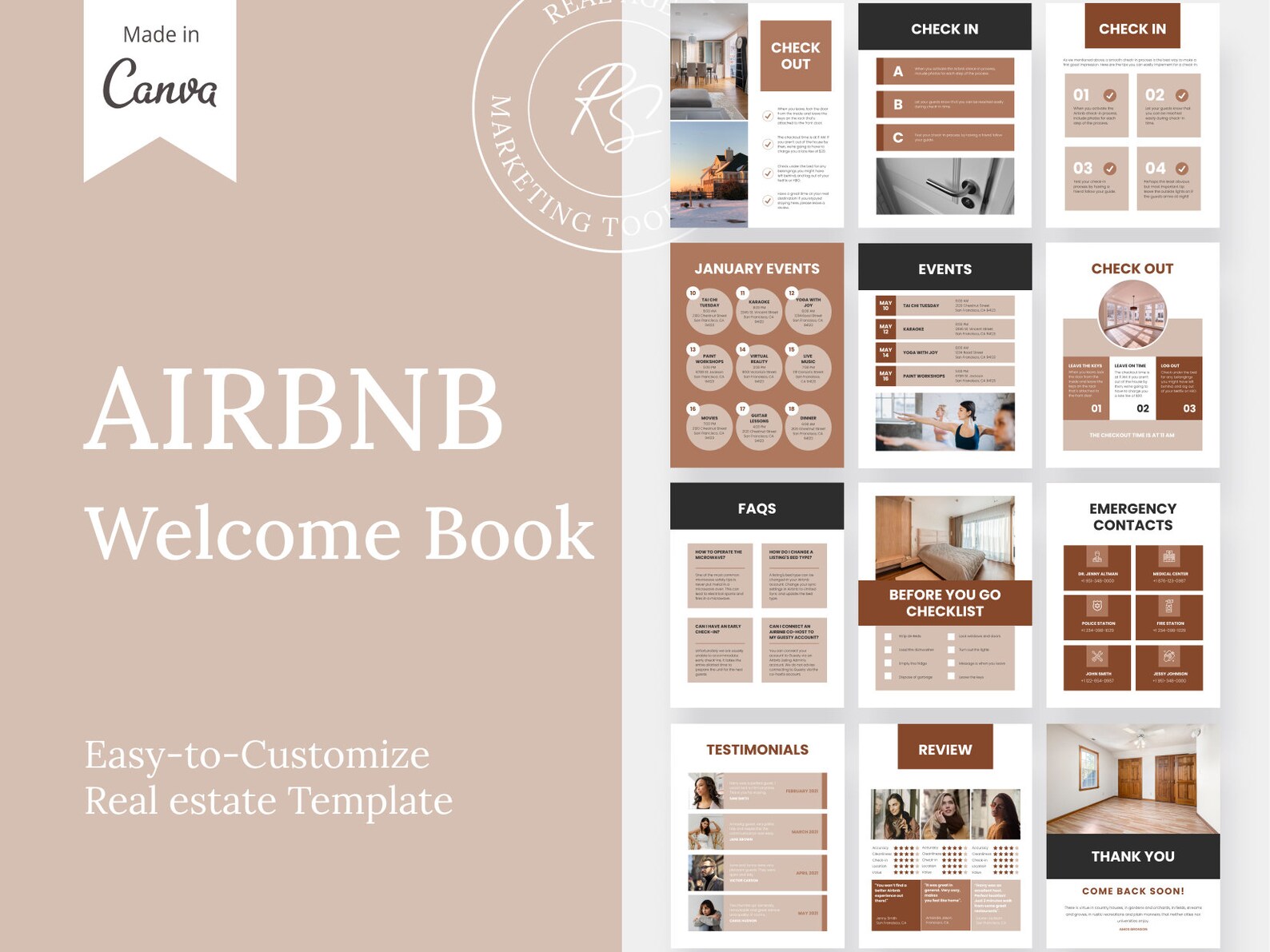 airbnb welcome book template canva airbnb welcome book template canva