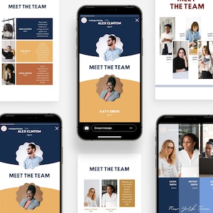 48 Meet the Team Real Estate Instagram Posts Stories Canva - Etsy