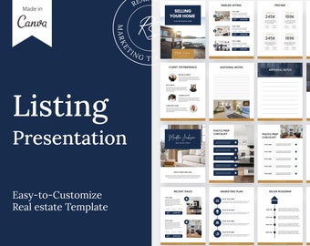 listing presentation kit real estate 20 Page Real Estate Listing Presentation - Realtor CMA Packet - Real Estate Agent Marketing - Listing Packet - Seller Guide