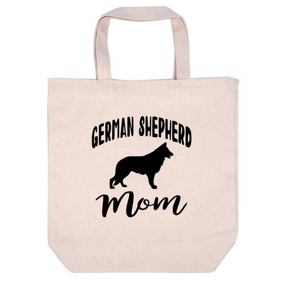 German Shepherd Tote Bags, Dog Tote Bag, Canvas Tote Bag, Dog Mom Tote, Dog Bag, Dog Mom Canvas Bag