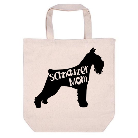 Schnauzer Tote Bags,, Dog Tote Bag, Canvas Tote Bag, Dog Mom Tote, Dog Bag, Dog Mom Canvas Bag