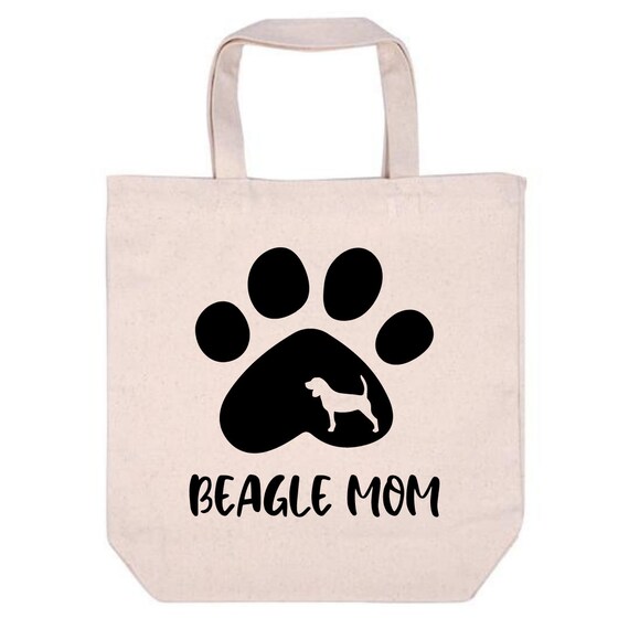 Beagle Tote Bags, Dog Tote Bag, Canvas Tote Bag, Dog Mom Tote, Dog Bag, Dog Mom Canvas Bag