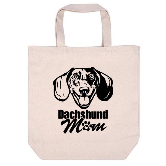 Dachshund Tote Bags, Doxie Weiner Dog Tote Bag, Dog Tote Bag, Canvas Tote Bag, Dog Mom Tote, Dog Bag, Dog Mom Canvas Bag
