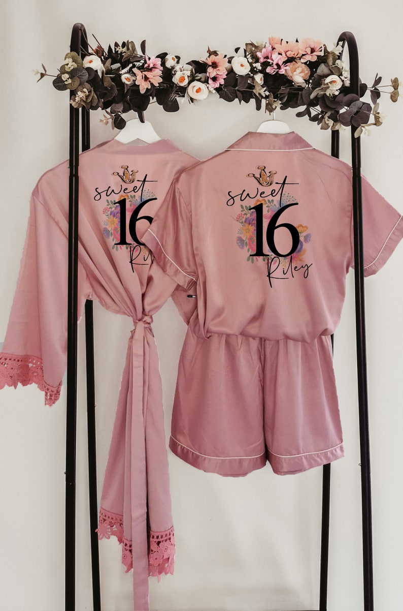 Personalised Sweet 16th birthday Pyjamas, 16th birthday Present, Special BDAY GIFT, Birthday Gift Set, Milestone Birthday PJs image 9